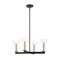 Designers Fountain Nova 4 Light Modern Matte Black with Clear Seeded Glass Shades Chandelier For Dining Rooms D283C-4CH-MB - alternate 1